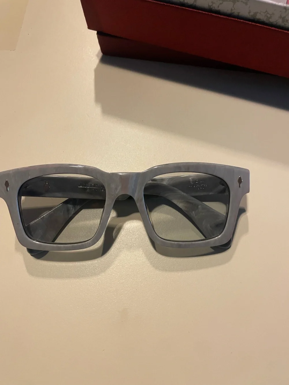 Marbled Gray Square Sunglasses - Gray Lenses